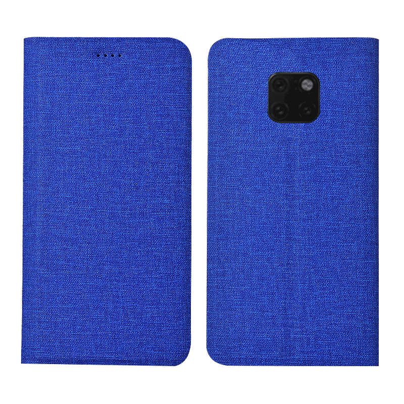 Étui Huawei Mate 20 Rs Bleu Marin Téléphone Portable Étui En Cuir, Coque Huawei Mate 20 Rs Lin