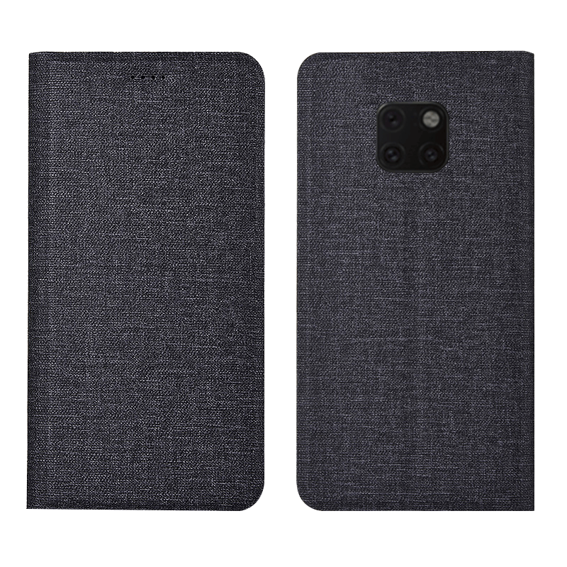 Étui Huawei Mate 20 Rs Bleu Marin Téléphone Portable Étui En Cuir, Coque Huawei Mate 20 Rs Lin