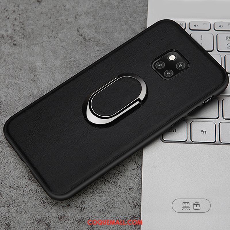 Étui Huawei Mate 20 Rs Cuir Véritable Cuir Protection, Coque Huawei Mate 20 Rs Anneau À Bord