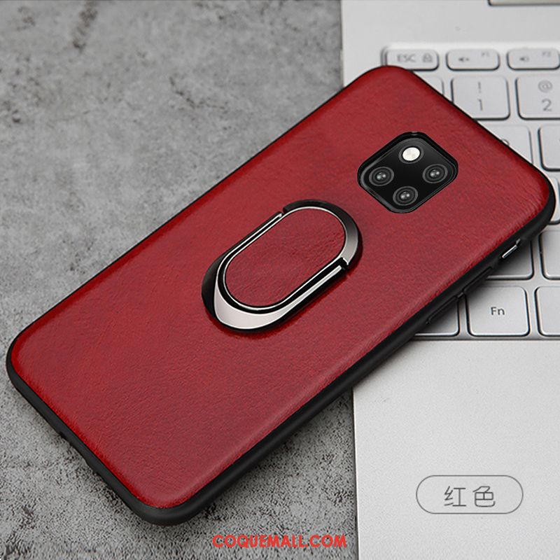 Étui Huawei Mate 20 Rs Cuir Véritable Cuir Protection, Coque Huawei Mate 20 Rs Anneau À Bord