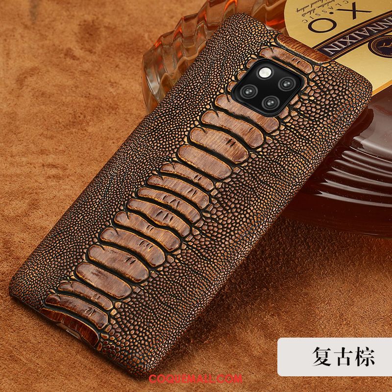 Étui Huawei Mate 20 Rs Marque De Tendance Cuir Cuir, Coque Huawei Mate 20 Rs Créatif Téléphone Portable