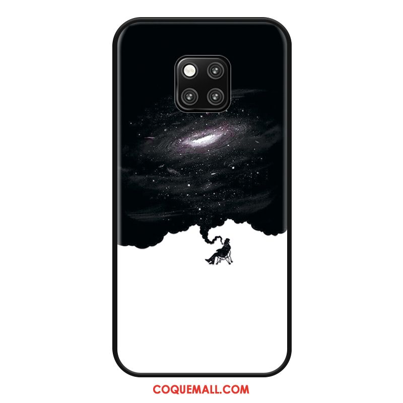 Étui Huawei Mate 20 Rs Noir Créatif Silicone, Coque Huawei Mate 20 Rs Fluide Doux Tendance