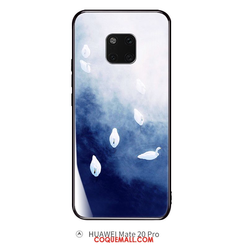 Étui Huawei Mate 20 Rs Silicone Téléphone Portable Fluide Doux, Coque Huawei Mate 20 Rs Clair Bleu