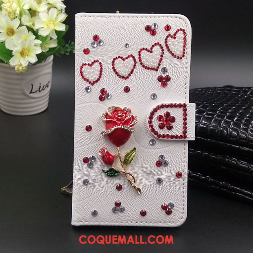 Étui Huawei Mate 20 Rs Téléphone Portable Noir Strass, Coque Huawei Mate 20 Rs Rouge Étui En Cuir