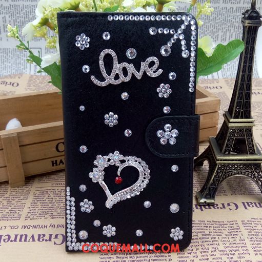 Étui Huawei Mate 20 Rs Téléphone Portable Noir Strass, Coque Huawei Mate 20 Rs Rouge Étui En Cuir