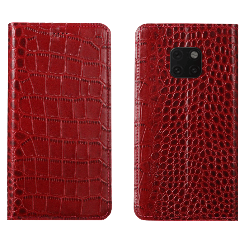 Étui Huawei Mate 20 Rs Téléphone Portable Étui En Cuir Cuir Véritable, Coque Huawei Mate 20 Rs Noir Incassable