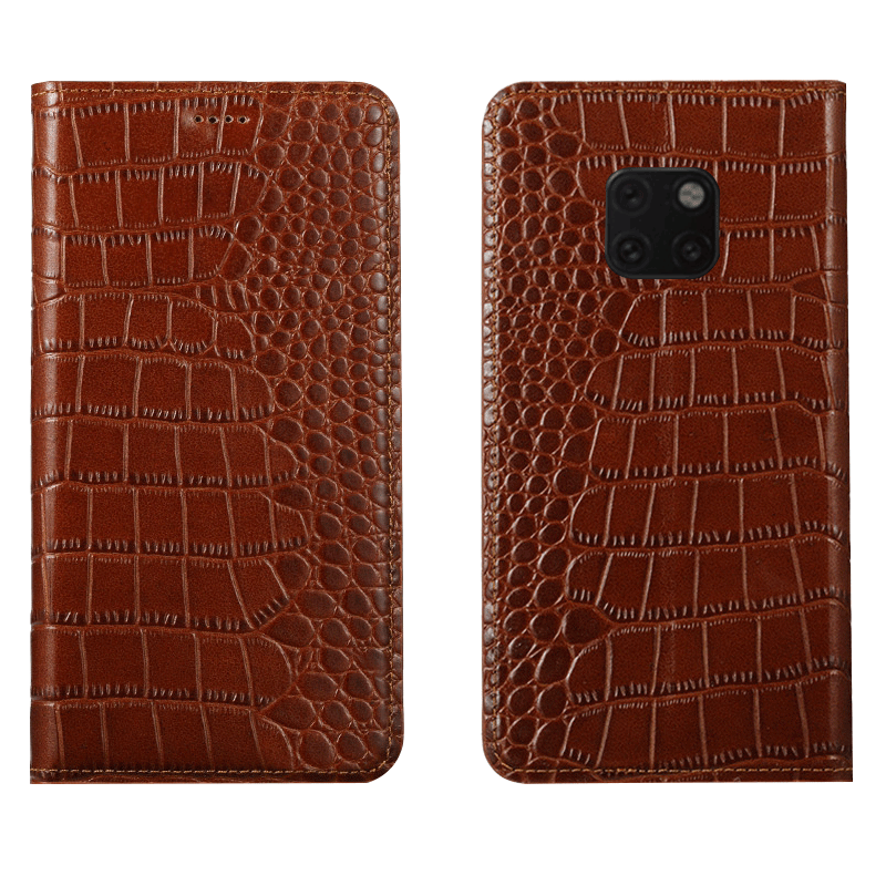 Étui Huawei Mate 20 Rs Téléphone Portable Étui En Cuir Cuir Véritable, Coque Huawei Mate 20 Rs Noir Incassable