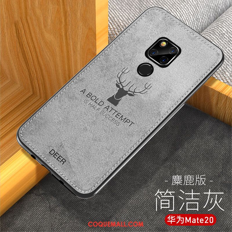 Étui Huawei Mate 20 Tout Compris Créatif Tissu, Coque Huawei Mate 20 Protection Gris