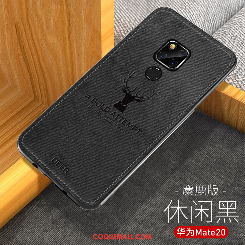 Étui Huawei Mate 20 Tout Compris Créatif Tissu, Coque Huawei Mate 20 Protection Gris