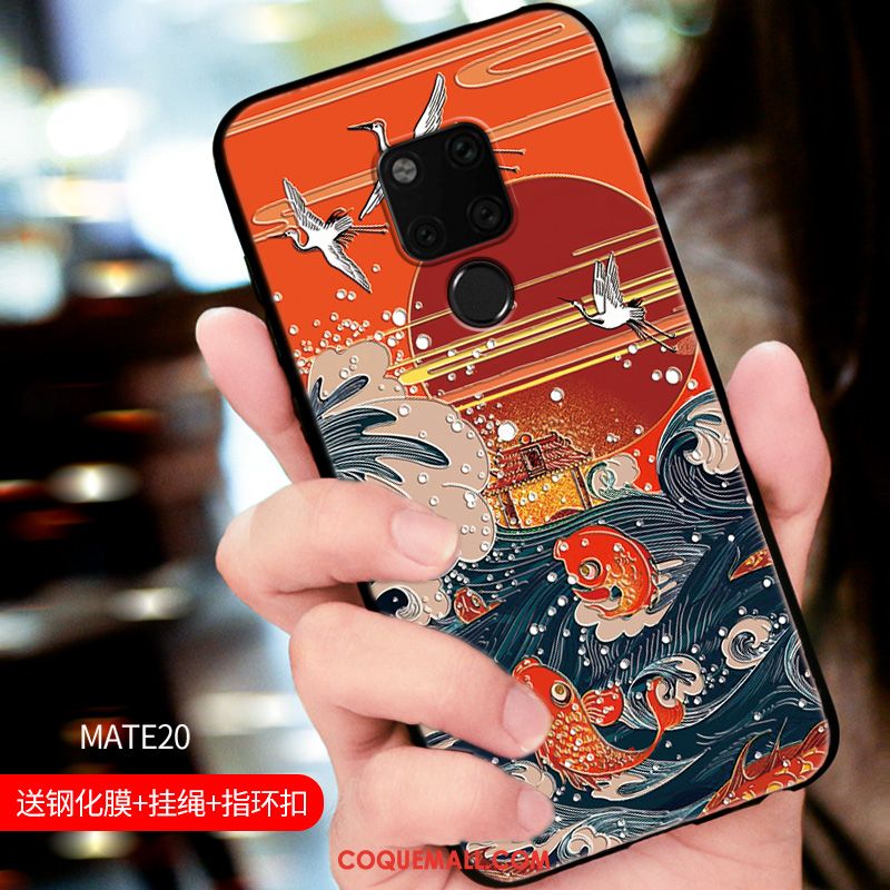 Étui Huawei Mate 20 Tout Compris Ornements Suspendus Tendance, Coque Huawei Mate 20 Gaufrage Nouveau