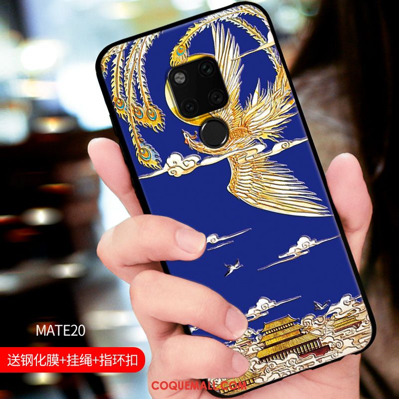 Étui Huawei Mate 20 Tout Compris Ornements Suspendus Tendance, Coque Huawei Mate 20 Gaufrage Nouveau