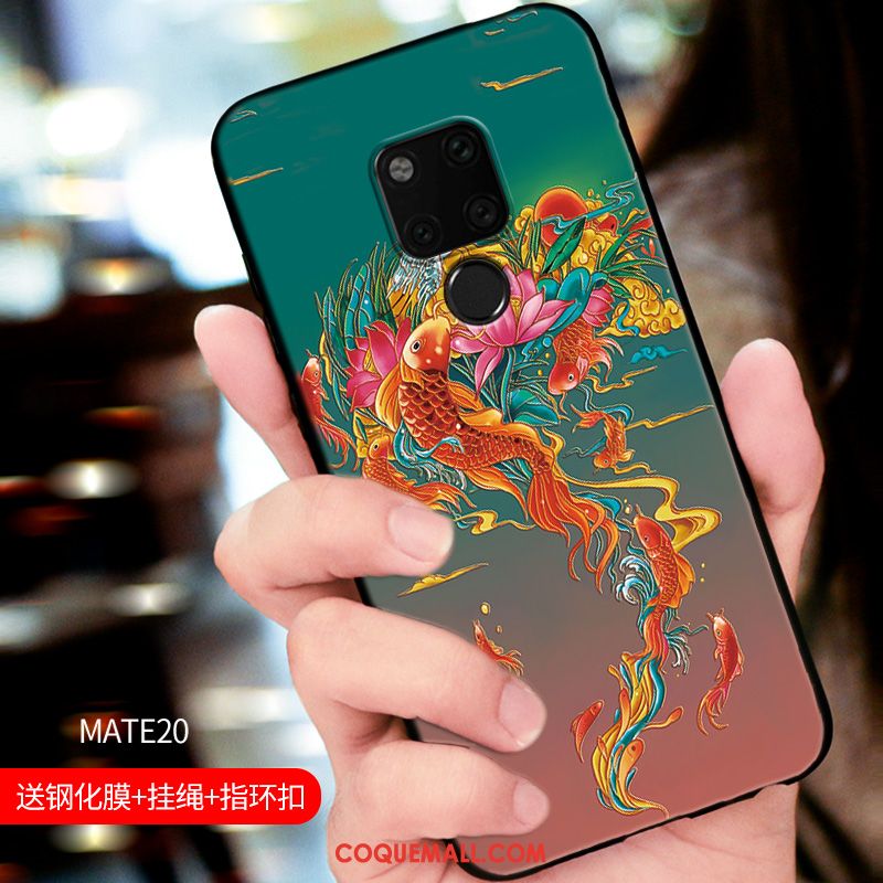 Étui Huawei Mate 20 Tout Compris Ornements Suspendus Tendance, Coque Huawei Mate 20 Gaufrage Nouveau