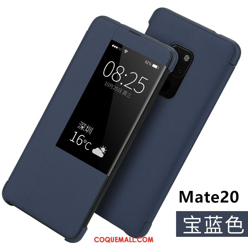 Étui Huawei Mate 20 Téléphone Portable Incassable Protection, Coque Huawei Mate 20 Étui En Cuir Clamshell