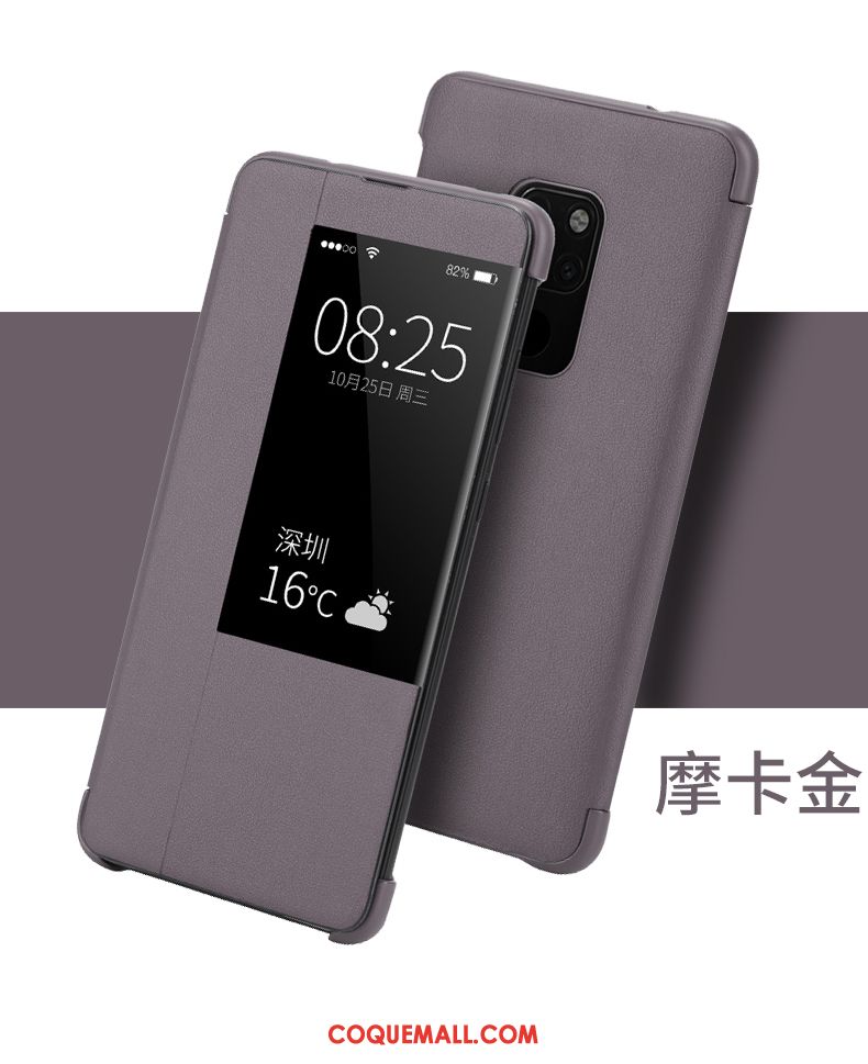 Étui Huawei Mate 20 Téléphone Portable Incassable Protection, Coque Huawei Mate 20 Étui En Cuir Clamshell