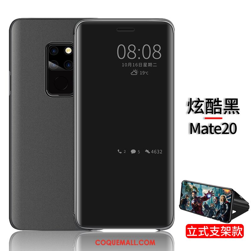 Étui Huawei Mate 20 Téléphone Portable Incassable Étui En Cuir, Coque Huawei Mate 20 Bleu Net Rouge