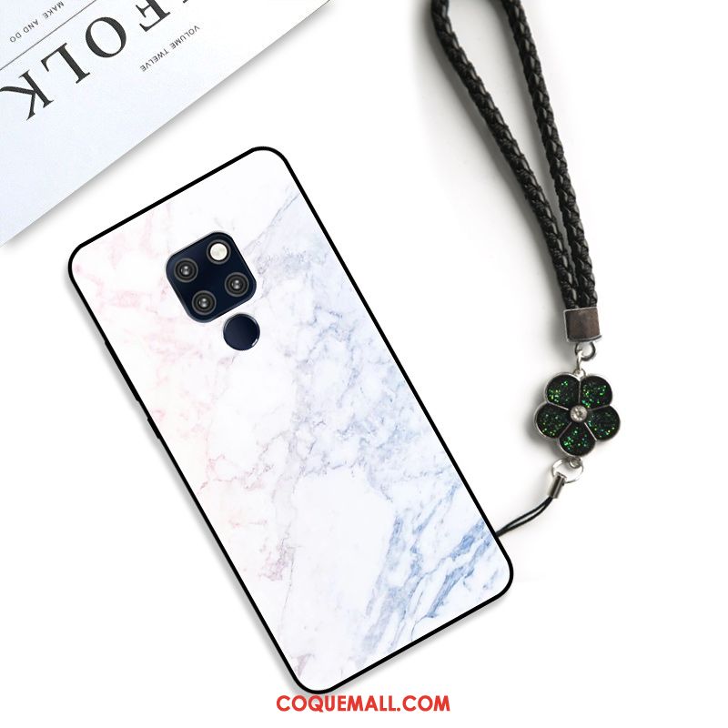 Étui Huawei Mate 20 X Amoureux Art Couvercle Arrière, Coque Huawei Mate 20 X Fluide Doux Bleu