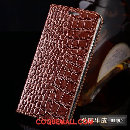 Étui Huawei Mate 20 X Carte Business Luxe, Coque Huawei Mate 20 X Téléphone Portable Cuir Véritable Braun