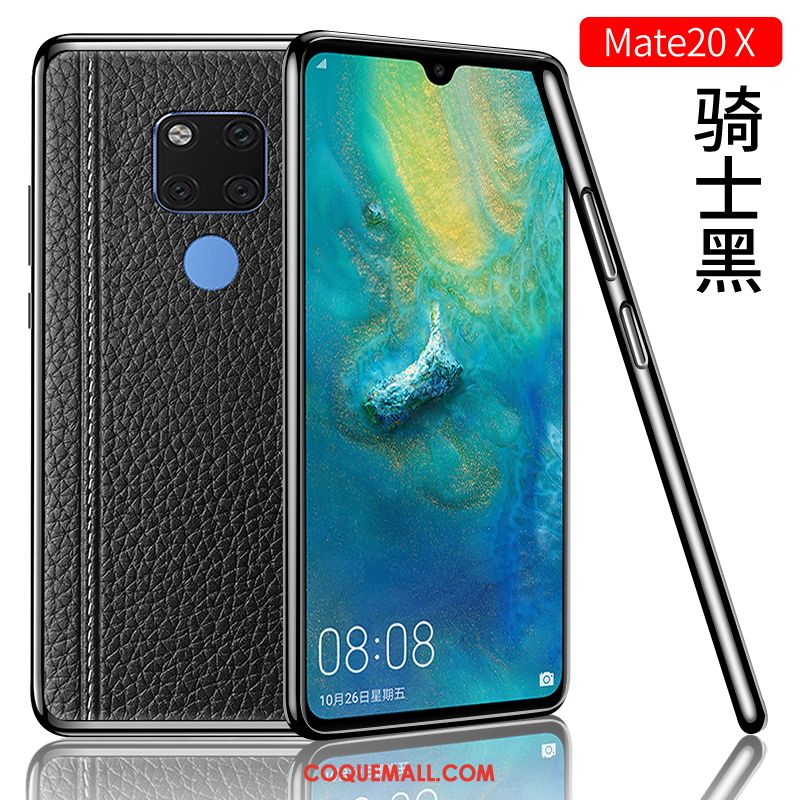 Étui Huawei Mate 20 X Cuir Véritable Personnalité Net Rouge, Coque Huawei Mate 20 X Incassable Créatif