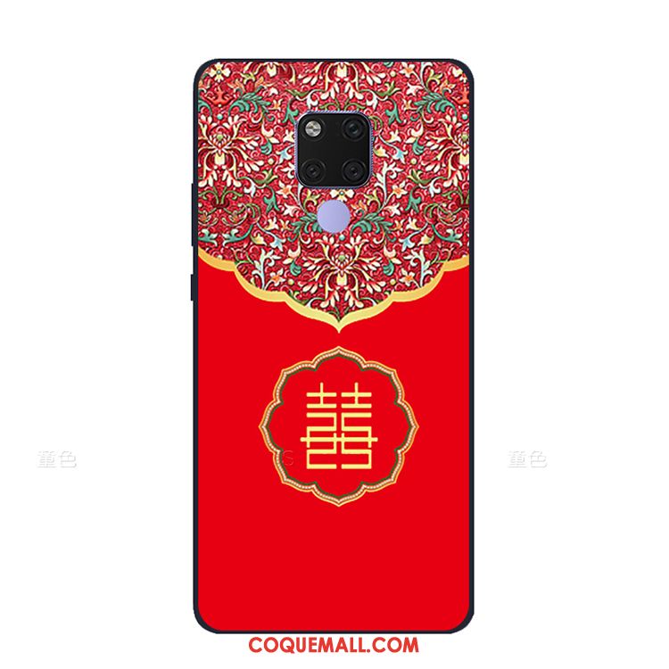 Étui Huawei Mate 20 X Délavé En Daim Amoureux Grand, Coque Huawei Mate 20 X Fluide Doux Mariée