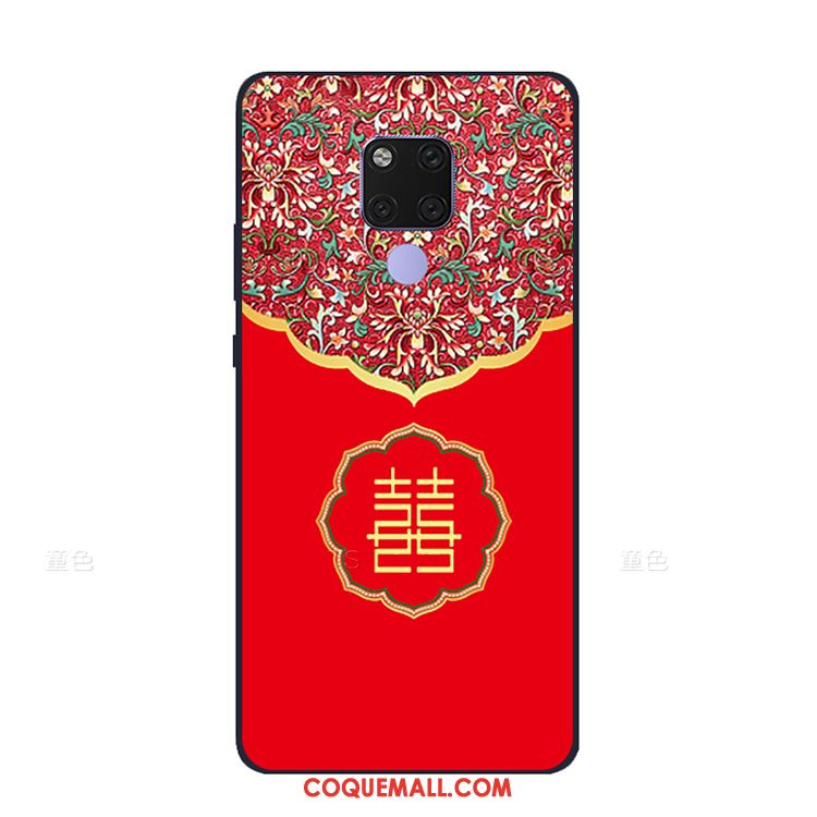 Étui Huawei Mate 20 X Délavé En Daim Amoureux Grand, Coque Huawei Mate 20 X Fluide Doux Mariée