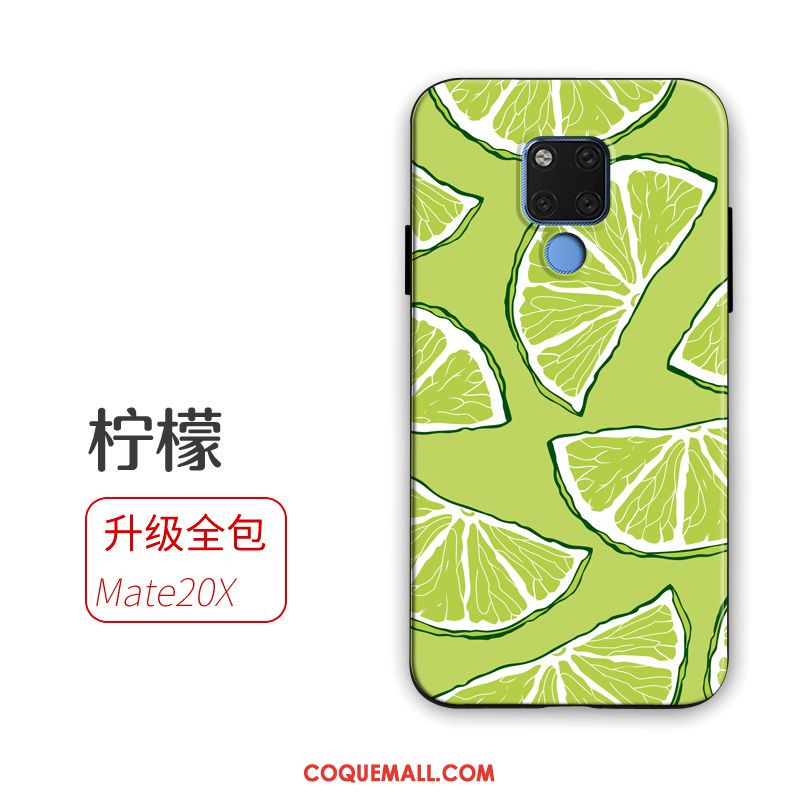 Étui Huawei Mate 20 X Fluide Doux Art Frais, Coque Huawei Mate 20 X Fleurs Téléphone Portable