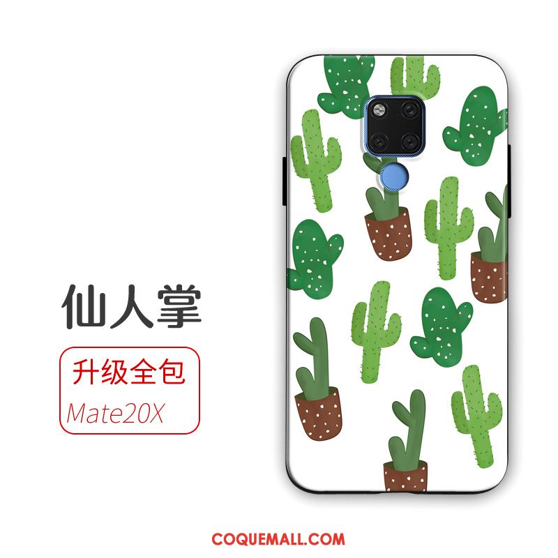 Étui Huawei Mate 20 X Fluide Doux Art Frais, Coque Huawei Mate 20 X Fleurs Téléphone Portable