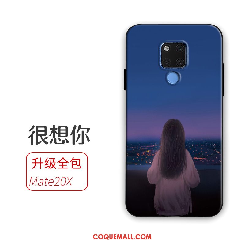 Étui Huawei Mate 20 X Fluide Doux Protection Téléphone Portable, Coque Huawei Mate 20 X Tendance Incassable