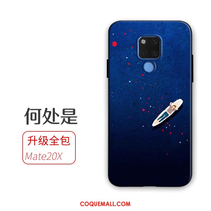 Étui Huawei Mate 20 X Fluide Doux Protection Téléphone Portable, Coque Huawei Mate 20 X Tendance Incassable