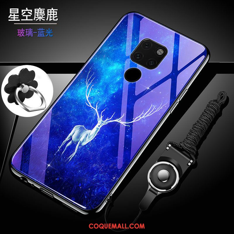 Étui Huawei Mate 20 X Incassable Bleu Tout Compris, Coque Huawei Mate 20 X Fluide Doux Verre