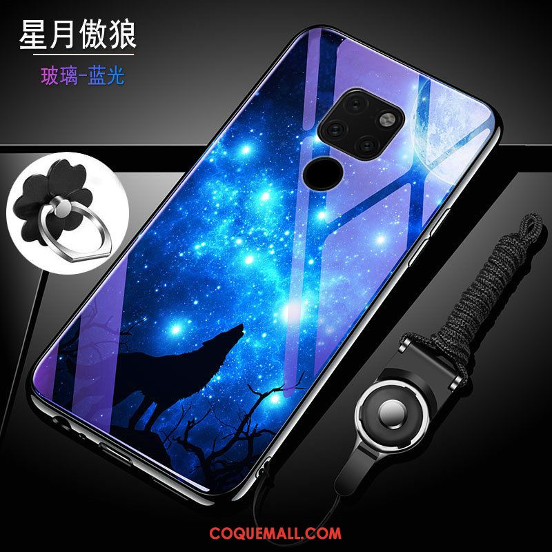 Étui Huawei Mate 20 X Incassable Bleu Tout Compris, Coque Huawei Mate 20 X Fluide Doux Verre