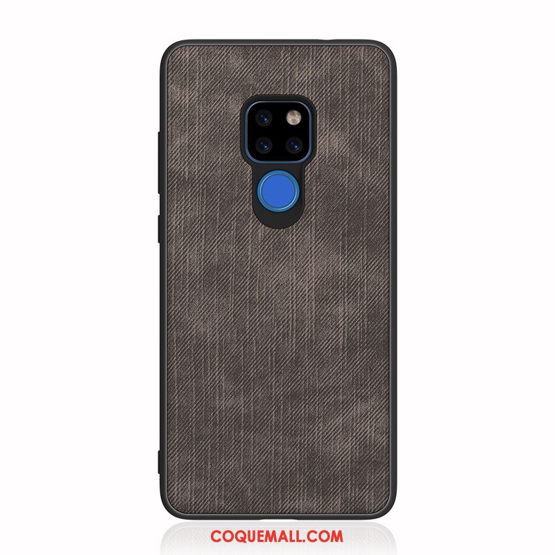 Étui Huawei Mate 20 X Incassable En Denim Protection, Coque Huawei Mate 20 X Personnalité Simple Braun