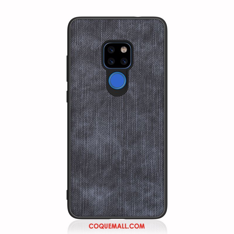 Étui Huawei Mate 20 X Incassable En Denim Protection, Coque Huawei Mate 20 X Personnalité Simple Braun