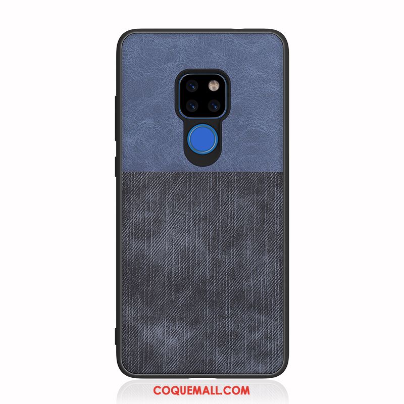 Étui Huawei Mate 20 X Incassable En Denim Protection, Coque Huawei Mate 20 X Personnalité Simple Braun