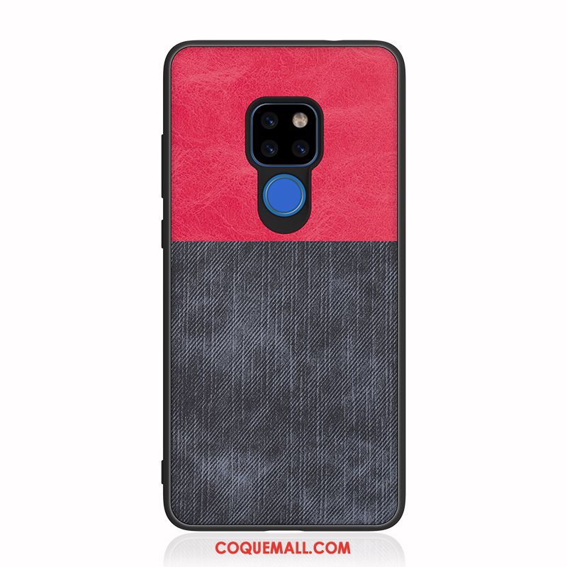 Étui Huawei Mate 20 X Incassable En Denim Protection, Coque Huawei Mate 20 X Personnalité Simple Braun