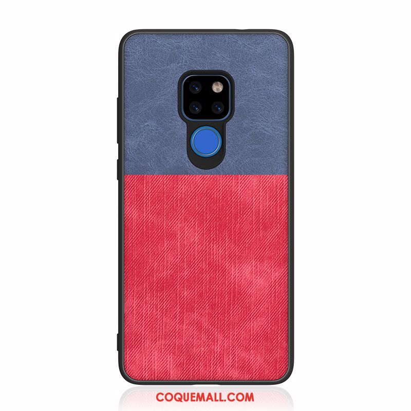 Étui Huawei Mate 20 X Incassable En Denim Protection, Coque Huawei Mate 20 X Personnalité Simple Braun