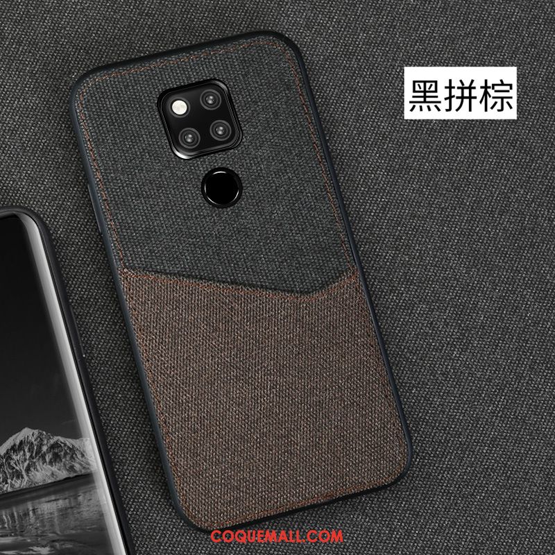 Étui Huawei Mate 20 X Modèle Fleurie Protection Rouge, Coque Huawei Mate 20 X Carte Tissu