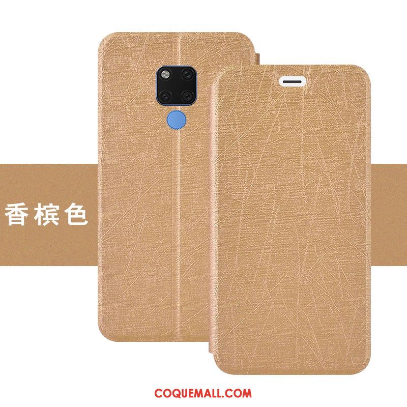 Étui Huawei Mate 20 X Or Tout Compris Fluide Doux, Coque Huawei Mate 20 X Clamshell Étui En Cuir