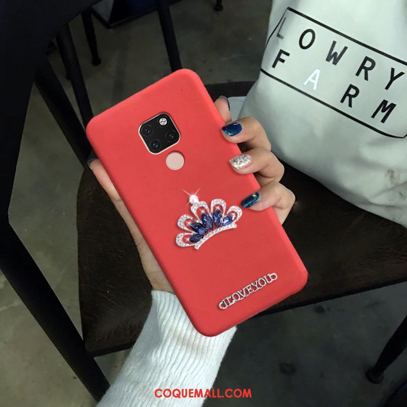 Étui Huawei Mate 20 X Silicone Téléphone Portable Rose, Coque Huawei Mate 20 X Net Rouge Tout Compris