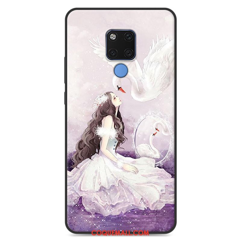 Étui Huawei Mate 20 X Tout Compris Fluide Doux Incassable, Coque Huawei Mate 20 X Dessin Animé Téléphone Portable