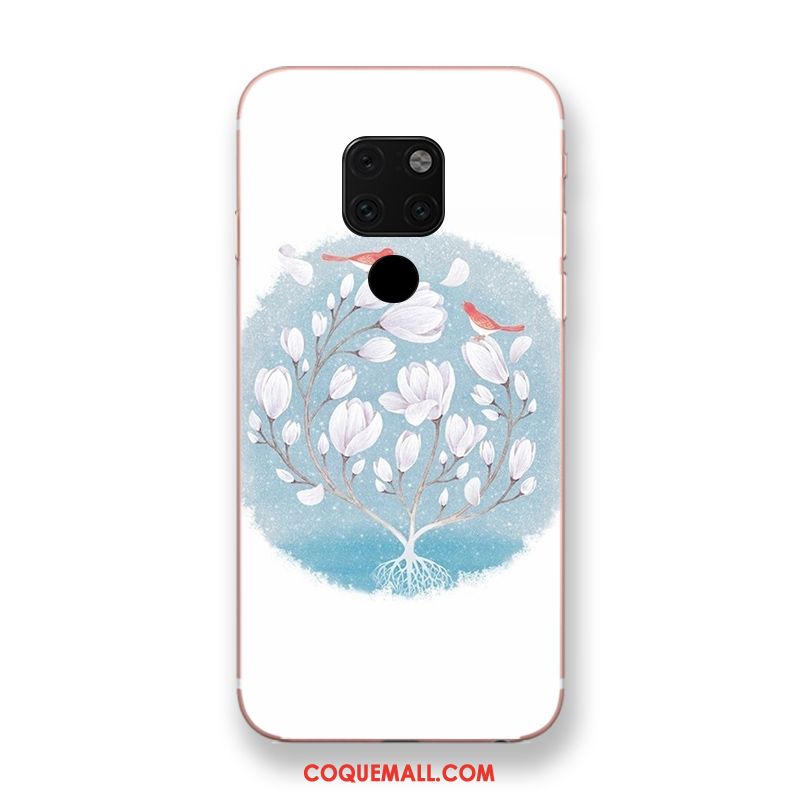 Étui Huawei Mate 20 X Téléphone Portable Légère Simple, Coque Huawei Mate 20 X Blanc Style Chinois