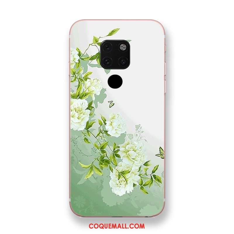 Étui Huawei Mate 20 X Téléphone Portable Légère Simple, Coque Huawei Mate 20 X Blanc Style Chinois