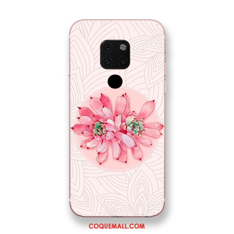 Étui Huawei Mate 20 X Téléphone Portable Légère Simple, Coque Huawei Mate 20 X Blanc Style Chinois