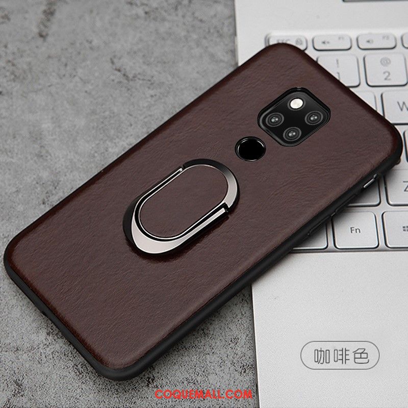 Étui Huawei Mate 20 X Téléphone Portable Marron Noir, Coque Huawei Mate 20 X Étui En Cuir Cuir Véritable