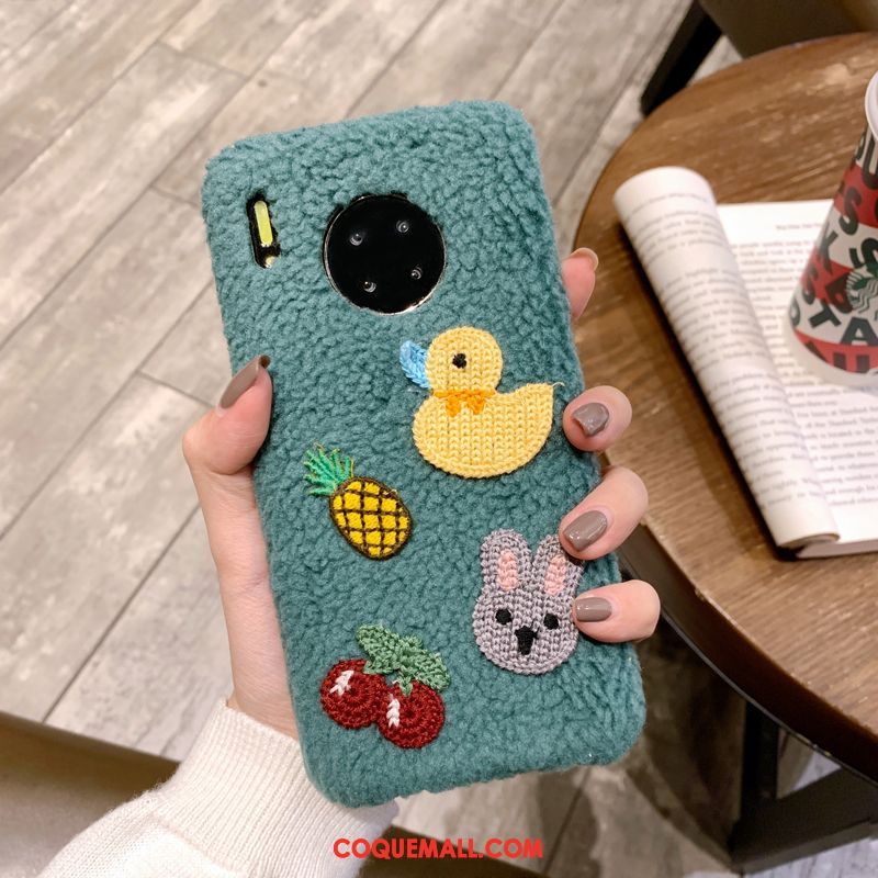 Étui Huawei Mate 30 Charmant Incassable Velours, Coque Huawei Mate 30 Téléphone Portable Dessin Animé