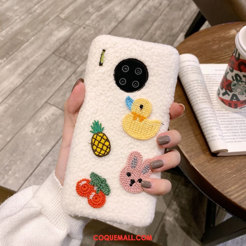 Étui Huawei Mate 30 Charmant Incassable Velours, Coque Huawei Mate 30 Téléphone Portable Dessin Animé