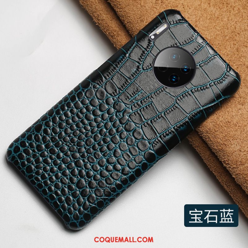 Étui Huawei Mate 30 Classic Cuir Véritable Luxe, Coque Huawei Mate 30 Protection Cuir Haut