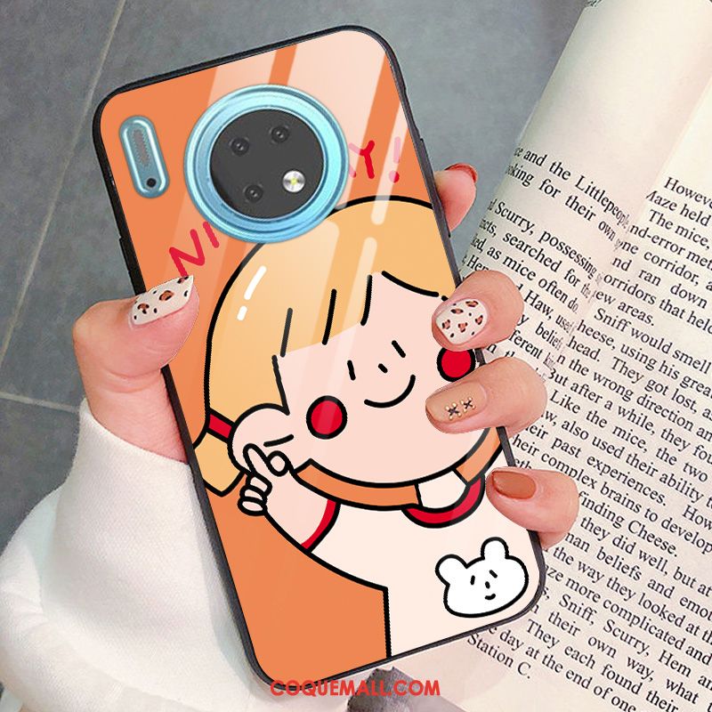 Étui Huawei Mate 30 Dessin Animé Violet Amoureux, Coque Huawei Mate 30 Tout Compris Silicone