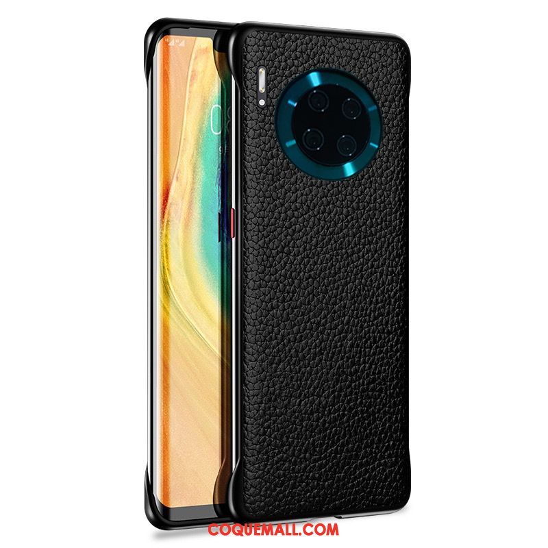 Étui Huawei Mate 30 En Cuir Luxe Litchi, Coque Huawei Mate 30 Téléphone Portable Légères