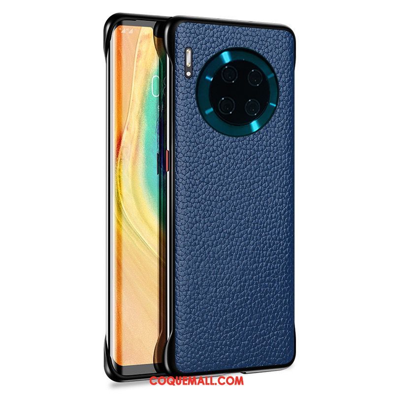 Étui Huawei Mate 30 En Cuir Luxe Litchi, Coque Huawei Mate 30 Téléphone Portable Légères