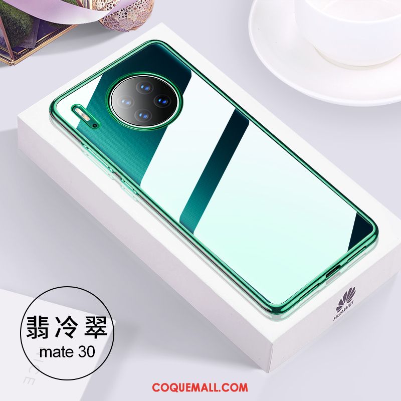 Étui Huawei Mate 30 Incassable Personnalité Fluide Doux, Coque Huawei Mate 30 Vert Tout Compris